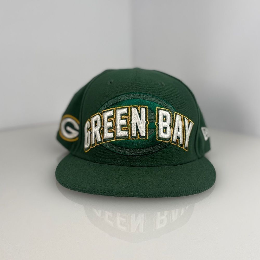 Green Bay Packers NFL Mens New Era 59Fifty Fitted Hat Cap Green Size 8